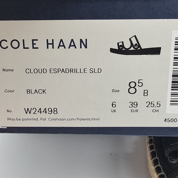 Cole Haan Womens Zerogrand Cloudfeel Sandals Espadrille Slide Black Size 8.5 - Picture 13 of 16